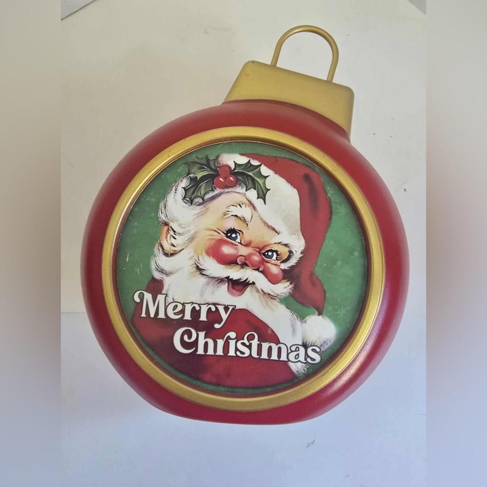 Mr Christmas Blow Santa Ornament Red Table Top Light Up Decor
